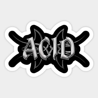 Acid Metallic Tribal Techno EDM Rave Design Sticker